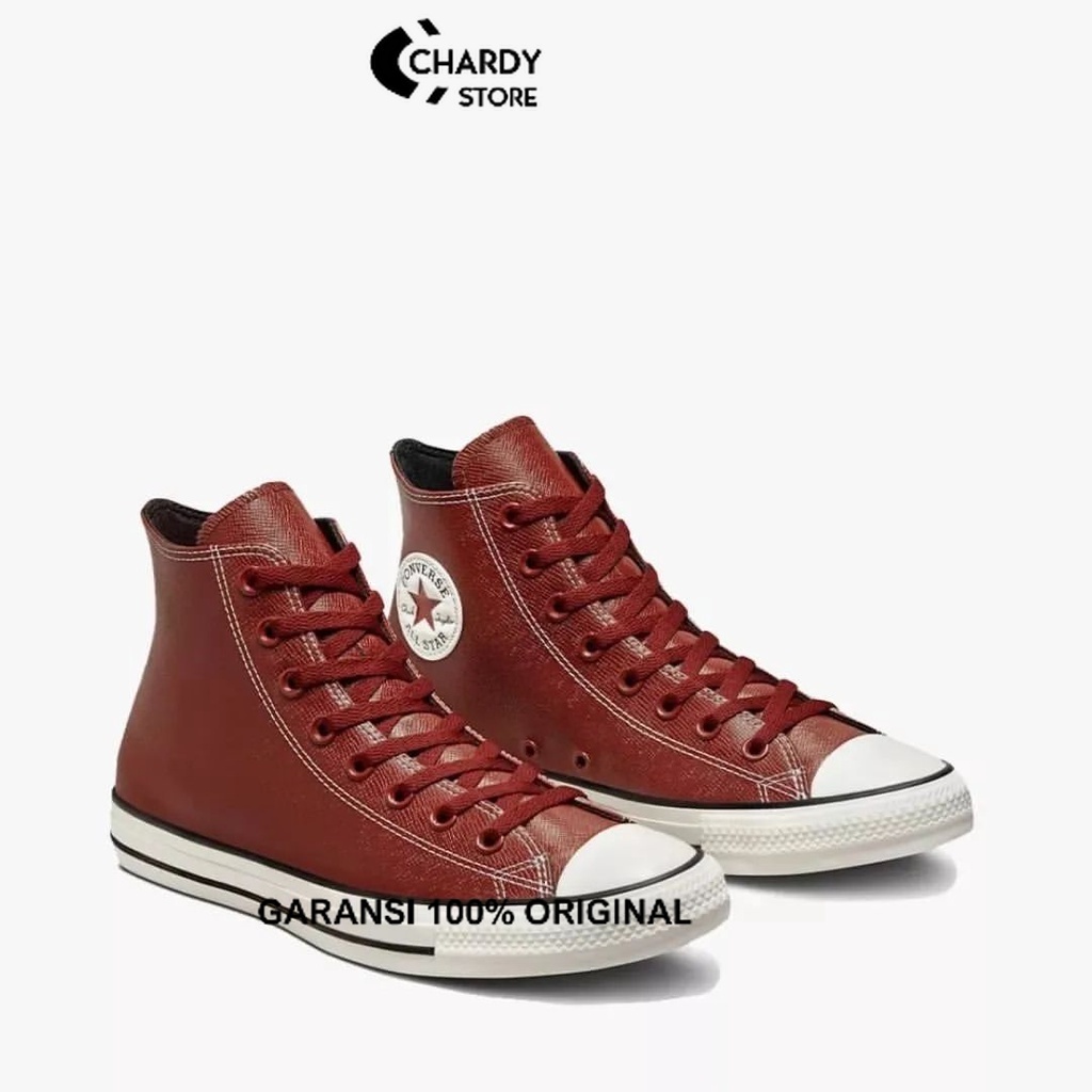 Sepatu Sneakers Pria CONVERSE CT AS High Embossed Leather Terracotta Original 172695C