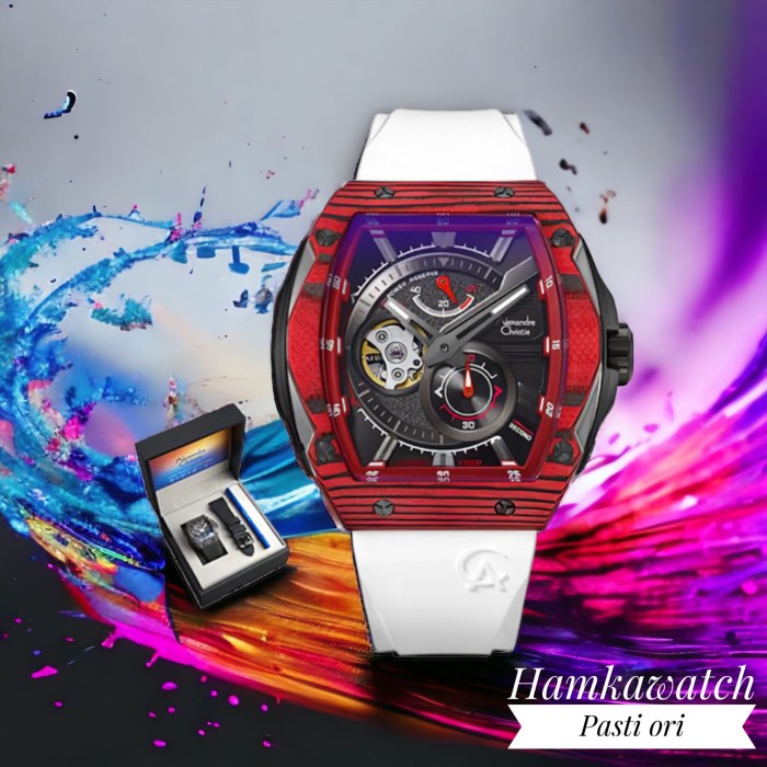 ALEXANDRE CHRISTIE CARBON V1 AC6608 ORIGINAL AC 6608 MC ( LIMITED ) - White and red Vs