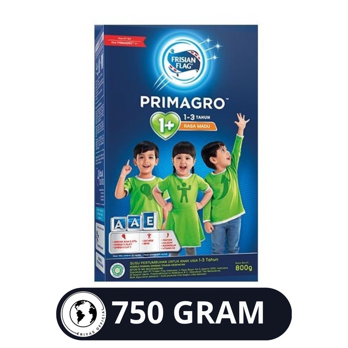 

Susu Frisian Flag PRIMAGRO 1+ Plus Susu Bubuk Box 750 Gr - Vanila