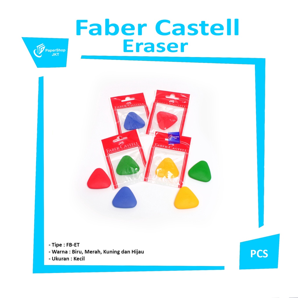 

FABER CASTELL - Grip Eraser - Penghapus Crayon - Pensil Warna - Pcs