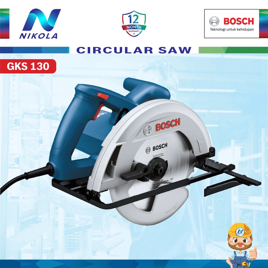 Bosch GKS 130 Mesin Gergaji Circular Saw Mesin Gergaji Sirkel 7 inch