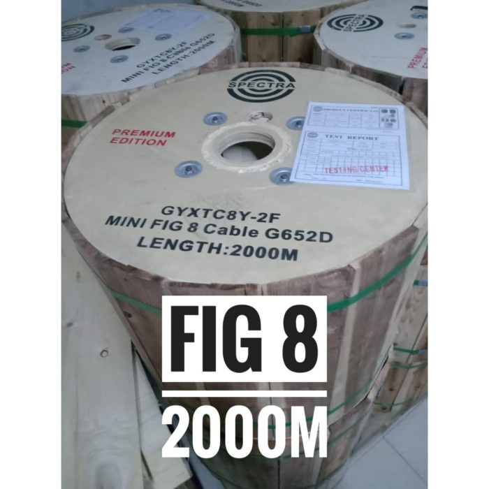 Kabel Fig8 Fiber Optik Bulat Mini Fig 8 Jelly 2Core 4Core 6Core 8Core 12Core Spectra 1KM 2KM
