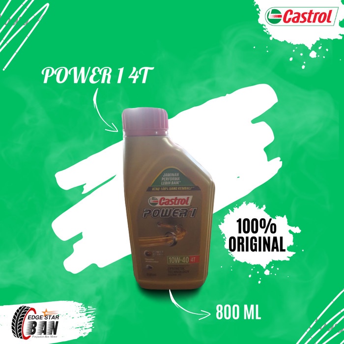 OLI CASTROL POWER 1 4T 10W/40-OLI MOTOR CASTROL POWER 1 4T 800ml