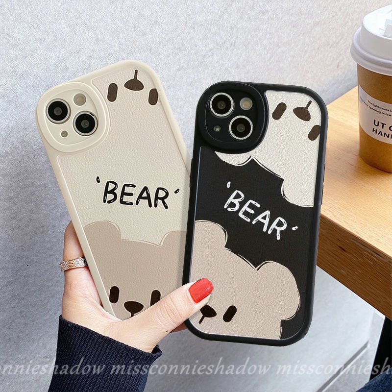 Couple Case Realme C53 C55 10 C35 C30 9i 5 6i 8 5i 7i 6s 6 8i 8 C12 C15 C31 C30s C21Y C11 C25Y C25s 10 Pro 10Pro+ Pro C17 C21 GT C20A C3 C20 C17 Simple Kartun Lucu Soft Case Beruang
