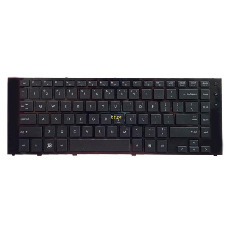 Btsg Untuk Keyboard HP Probook Seri 5320m 5320m Dengan Frame US 618843-001 Aksesoris Keyboard Hitam Pengganti Baru