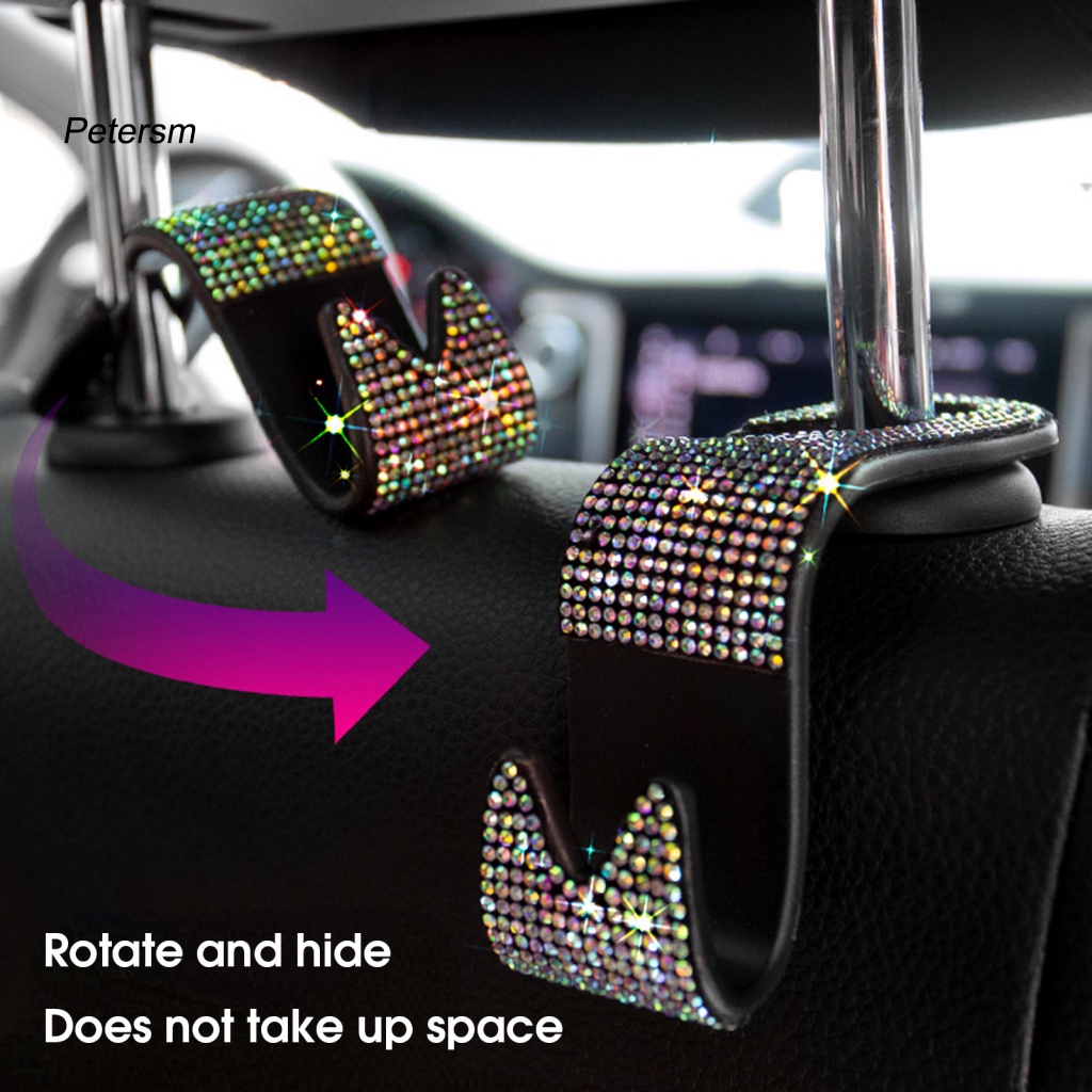 Pp Gantungan Mobil Ringan Aksesoris Interior Mobil S-shaped Auto Seat Back Hook Ketangguhan Besar