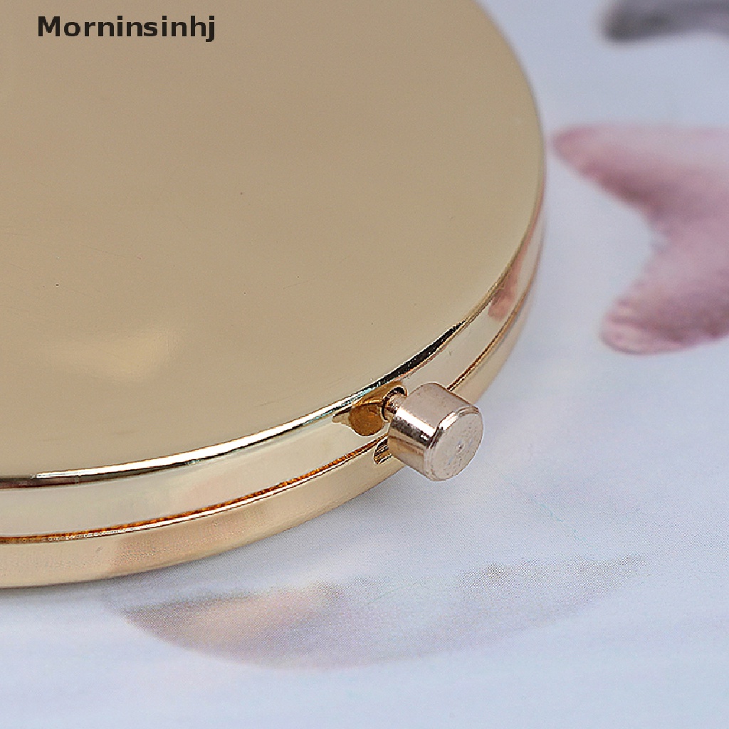 Mornin Vintage alloy compact pocket mirror folded makeup Kosmetik Cermin Pembesar id