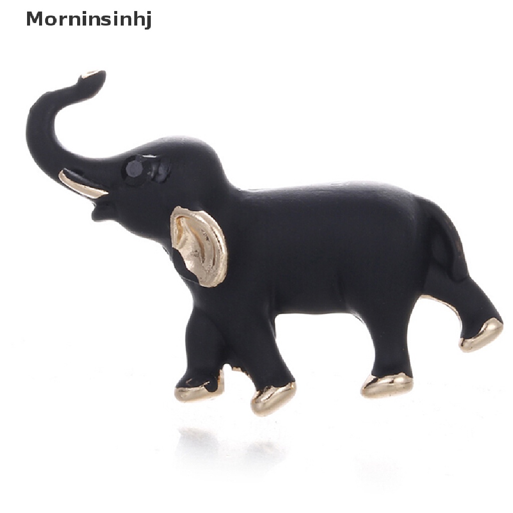 Mornin Enamel Gajah Enamel Kerah Lapel Hewan Bros Pin Buket Perhiasan Hadiah id