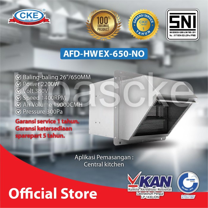 Exhaust Dapur CKE 26 Inch 380V Kipas Ventilasi Dapur Exhaust Fan Rain