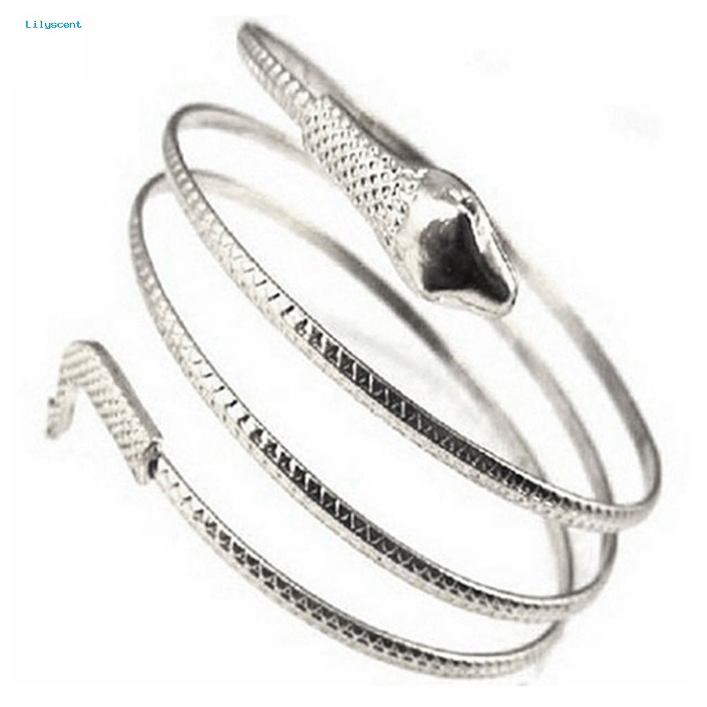 Gelang Emas Spiral Ular Lilyscent Untuk Kehidupan Sehari-Hari Armlet Armband Bangle Bracelet Fashion