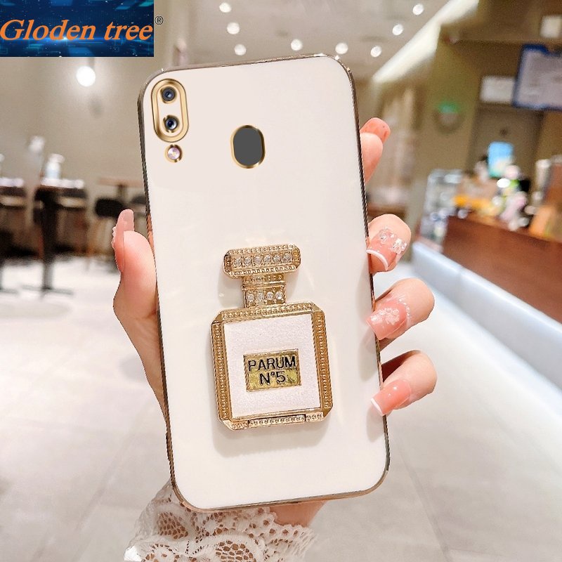 Gloden tree Casing Case Untuk Samsung Galaxy A33 5G A32 5G 4G A31 A30S A30 A42 5G Case Dengan Botol Parfum Kreatif Kickstand Lipat Cakupan Penuh Case Kamera