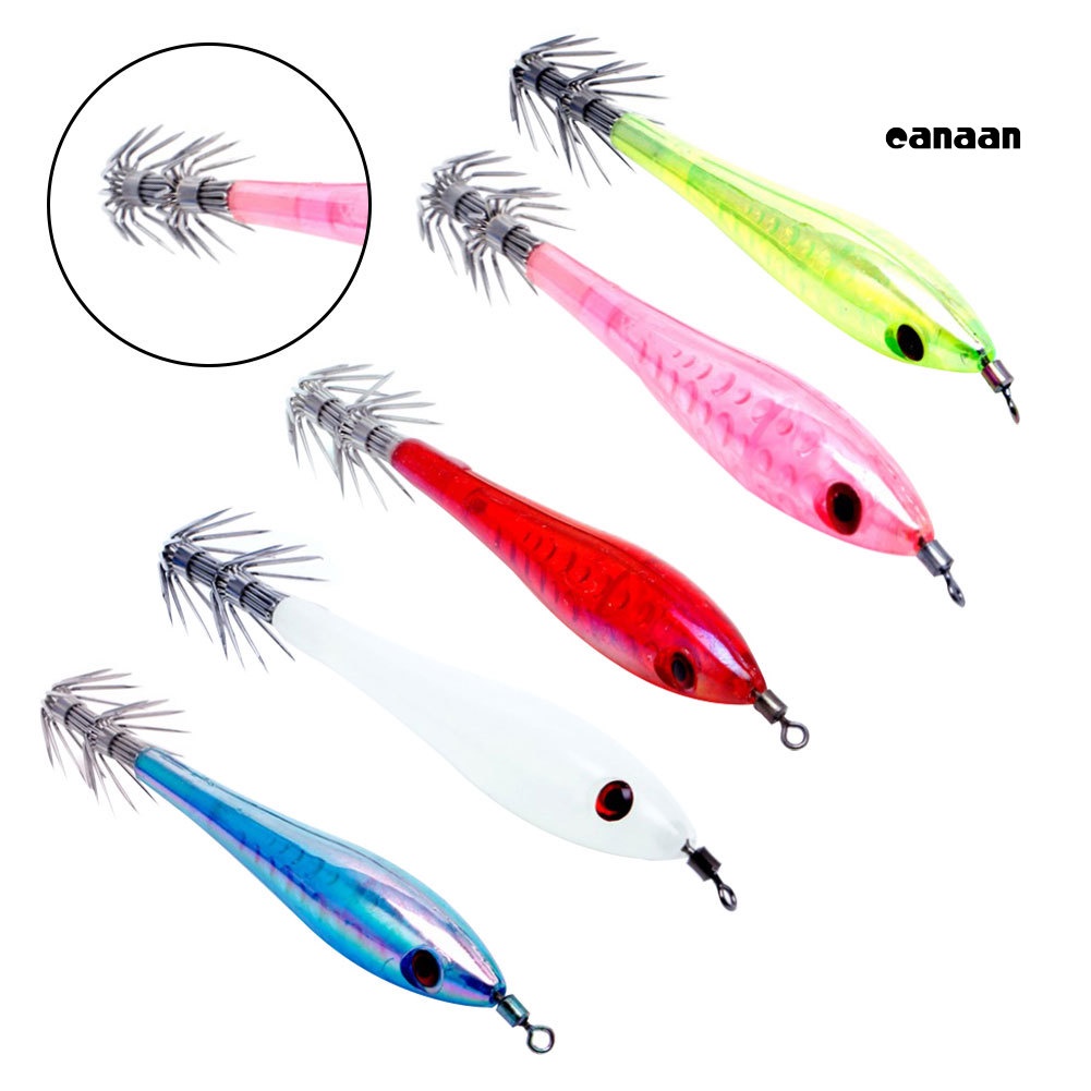 Cnn-5pcs 10 cm Luminous Squid Hook Cuttlefish Memancing Keras Lure Tackle Jigging Umpan