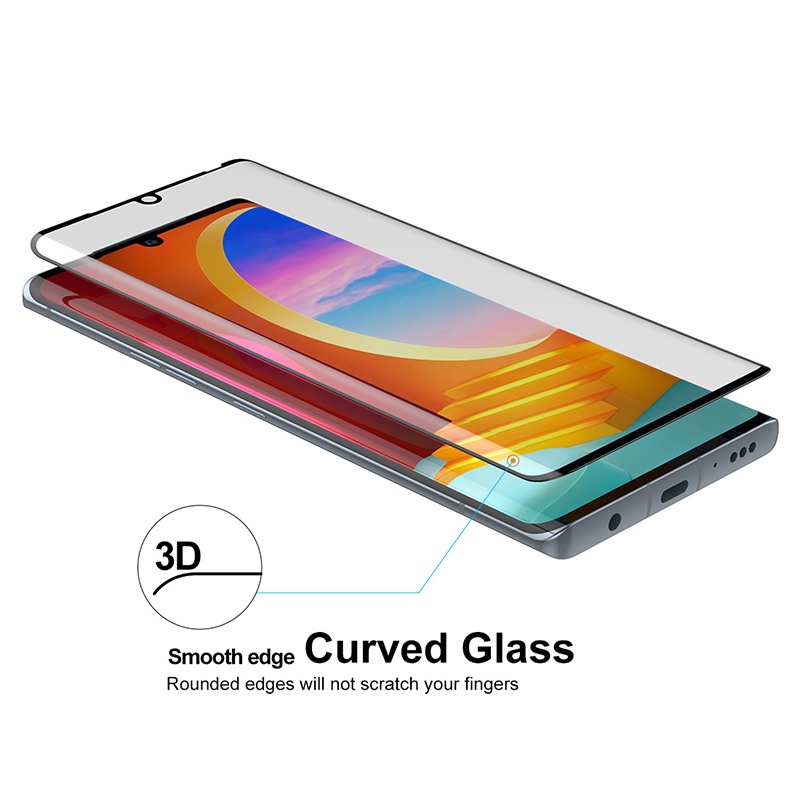 Full Coverage Protective Film For LG Wing 5G Premium 3D Curved 9H Hardness Tempered Glass Film HD Ultra Thin Screen Protector