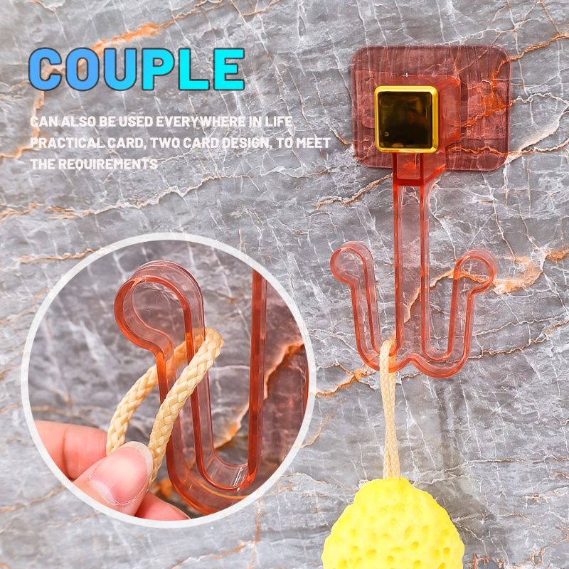 Gantungan Handuk Kalung Topi Bantalan Kuat Rumah Organize Alat Perekat Diri Sandal Drain Rak Dua Slot Sepatu Kait Gantung Barang Hemat Tempat Finishing Rak