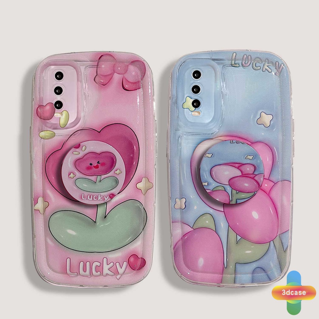 Casing VIVO Y16 Y22 Y22S Y02 Y12S Y35 Y12 Y20 Y15S Y15C Y21E Y21G Y91C Y21 2021 Y21A Y21T Y30 Y21S Y20S Y12i Y3S Y33T Y15A Y01 Y01A Y91 Y30i Y93 Y95 Y15 Y17 Y50 Y53S Y51 2020 Y51A Y10 Y33S Y1S Y11 Lucky Tulip Couples Soap Case With Stand