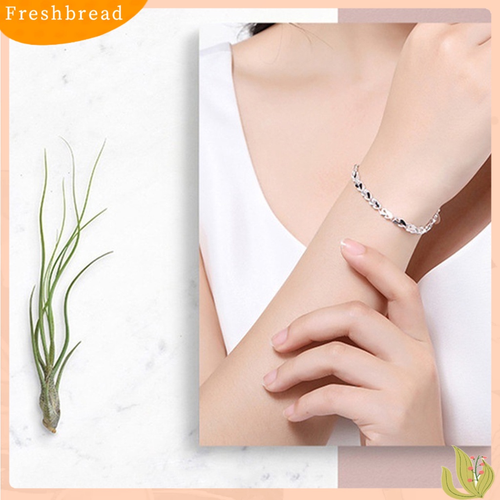 &lt; Freshbread &gt; Gelang Indah Perak Disepuh Alloy Fashion Wanita Bracelets Untuk Hadiah