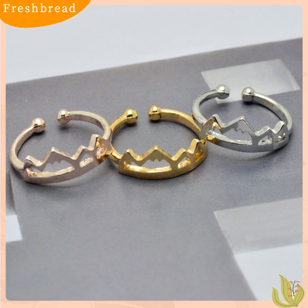 &lt; Freshbread &gt; Unik Dapat Disesuaikan Berongga Salju Gunung Pembukaan Jari Cincin Wanita Perhiasan Hadiah