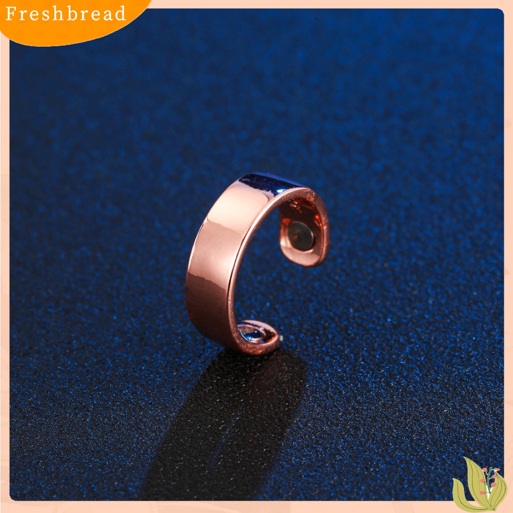 &lt; Freshbread &gt; Unisex Fashion Tembaga ic Sehat Band Terbuka Berakhir Cincin Jari Perhiasan Hadiah