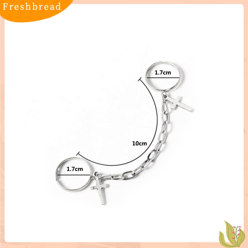 &lt; Freshbread &gt; Unisex Fashion Adjustable Siam Budak Rantai Sendi Buku Jari Cincin Perhiasan Hadiah