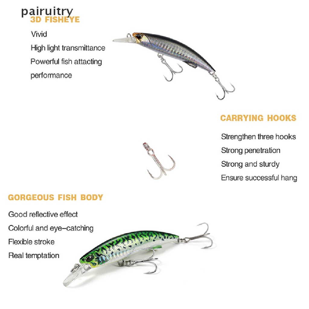 Prt Ikan Kecil 90mm 40g Umpan Pancing Renang Engkol Wastafel bass deep diving lure PRT