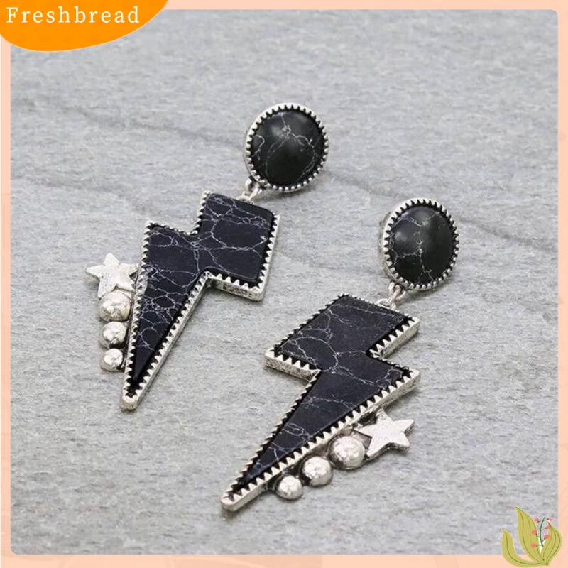 &lt; Freshbread &gt; 1pasang Anting Pejantan Gaya Etnik Geometris Berlebihan Bohemian Hiasan Telinga Kilau Cerah Wanita Berujung Lima Anting Bintang Aksesoris Pakaian