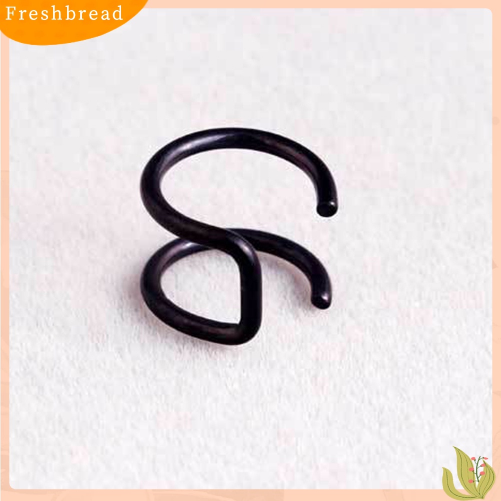 &lt; Freshbread &gt; 1Pc Wanita Berlian Imitasi Hias Helix Tulang Rawan Manset Telinga Tanpa Tindik Klip On Earring