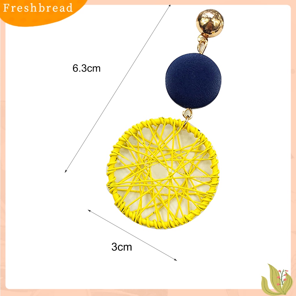 < Freshbread > 1pasang Kreatif Wanita Panjang Bulat Berongga Lingkaran Menjuntai Anting Club Pesta Perhiasan
