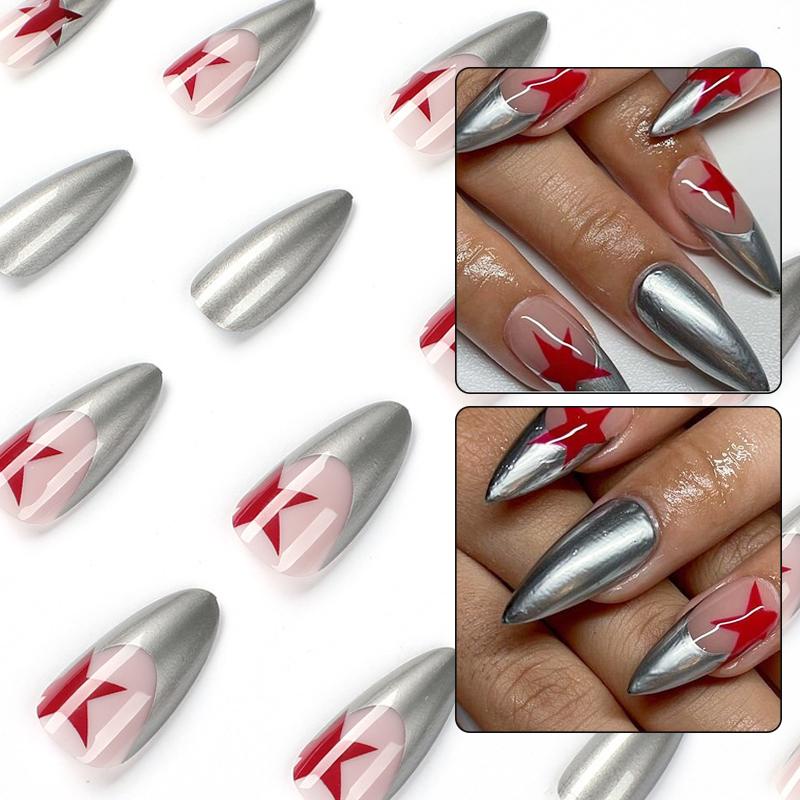 24pcs/set French Press on Kuku Palsu Penutup Penuh Buatan Wearable Nail Beauty Tips Naked Butterfly Flower Kuku Palsu Alat Seni