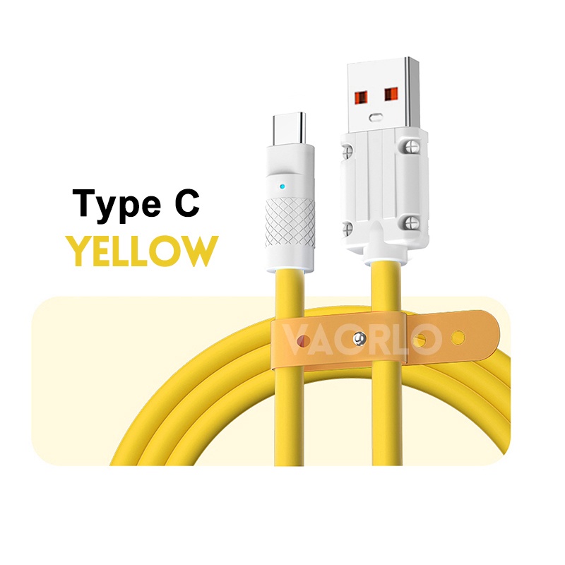 Disour 6A Kabel Pengisian Cepat USB Protection Charge Cable USB Ke Tipe C Micro Cable TPE Silicone Kabel Charge Cepat Untuk iPhone Samsung Android