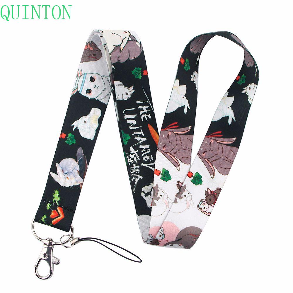 QUINTON Cut Lanyards Rabbit Pattern Mobile Phone Strap Anime Mo Dao Zu Shi Certificate Lanyard Keyring Mobile Phone Lanyard Neckband Webbing Hang Rope Lan Wangji Mobile Phone Hanging Rope