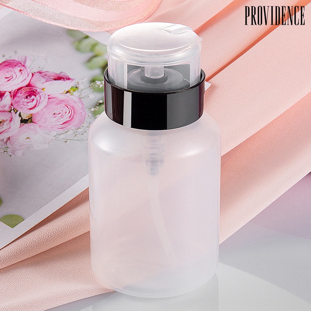 Providence150 /180/250ml Nail Press Bottle Hemat Tenaga Kerja Penyegelan Bagus Dengan Kunci Anti Bocor Penghilang Kutek Bening Botol Kosong Perlengkapan Salon Kuku