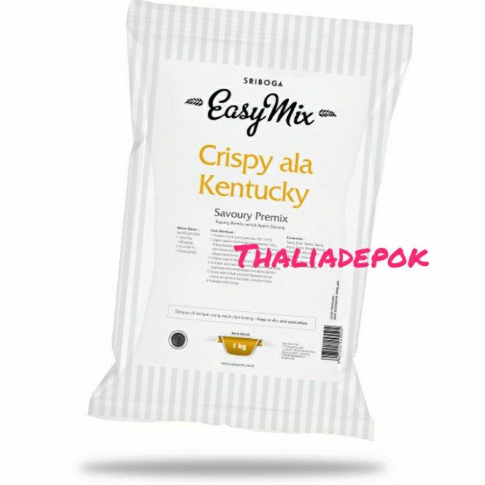 

COD- SRIBOGA EASYMIX CRISPY ALA KENTUCKY 1KG, TEPUNG PREMIX PRAKTIS & ENAK