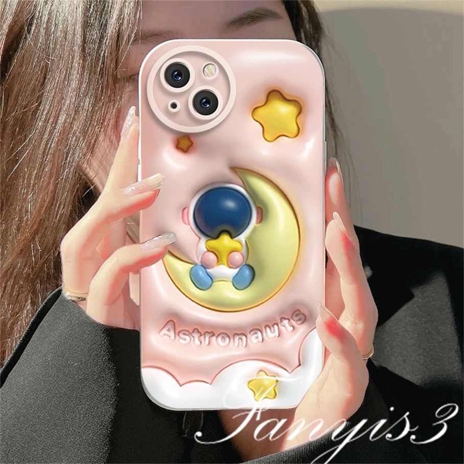 Redmi A1 10C 10A 10 9 9A 9C 9T Note 11 Pro+11s 11 10s 10 9s 9 8 Pro Poco X4Pro X3Pro Mi 11 Lite 11T 10TPro 12Pro Astronot Imlek 3D Vision Phone Case TPU Soft Cover