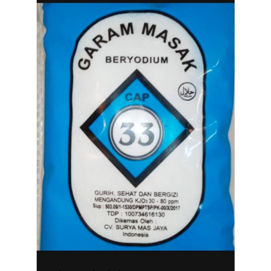 

Cap 33 Garam Halus Beryodium 200 gr