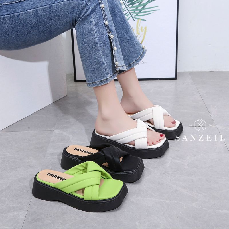 COD BAYAR DITEMPAT &gt;&gt;&gt; 0079 Sandal Wanita Sol Tebal
