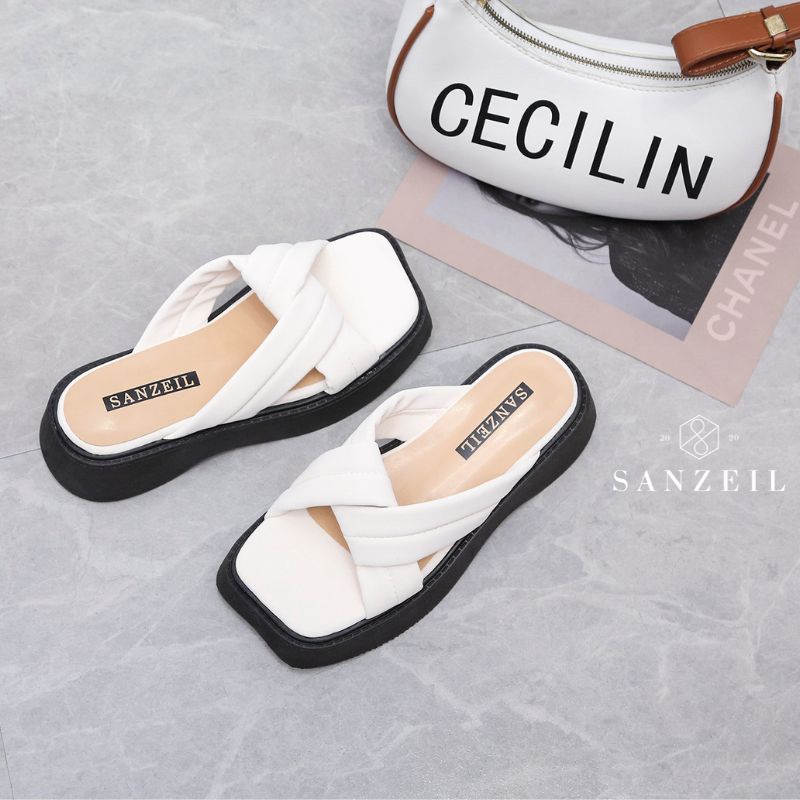 COD BAYAR DITEMPAT &gt;&gt;&gt; 0079 Sandal Wanita Sol Tebal