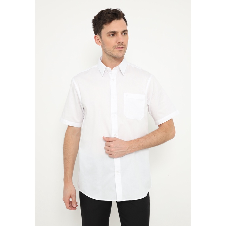 Jobb Geremy Kemeja Pria Lengan Pendek Regular Fit Putih