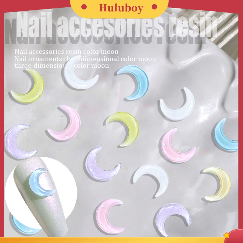 {In Stock} 20Pcs Dekorasi Nail Art Bentuk Kreatif Efek Visual Mengkilap Warna Hidup Tahan Luntur Mudah Diterapkan Bulan DIY Manicure Decoration Nail Art Designs Perlengkapan Kuku
