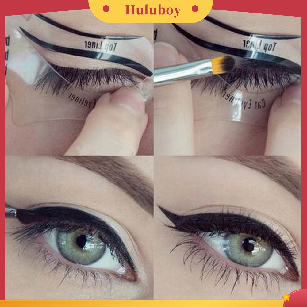 {In Stock} 2/10Pcs Pro Eyeliner Stensil Model Bersayap Kartu Template Alat Pembentuk Makeup