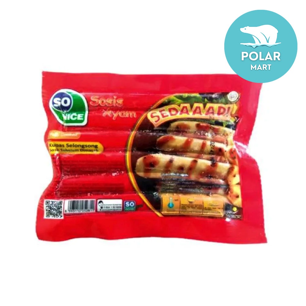 

[Cab. Cimahi] So Nice Sosis Ayam Sedaap Isi 15pcs 375 Gram (FROZEN FOOD BANDUNG)