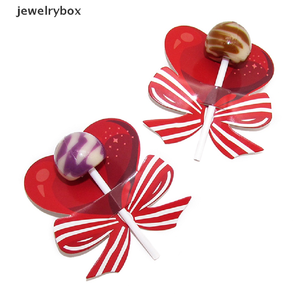 [jewelrybox] 50 Pcs Kartun Kartu Lolipop Permen Kartu Hias Natal Tahun Baru Hadiah Butik