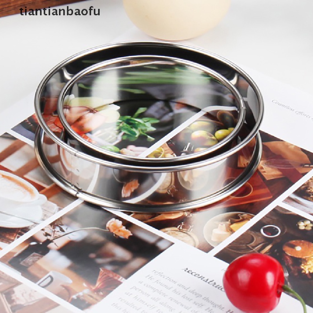 [tiantianbaofu] 8/10cm Stainless Steel Cincin Bulat Cetakan Muffin Double Tart Baking Tools Butik