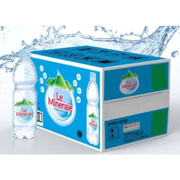 

air mineral kemasan le minerale 600 ml 1 dus isi 24