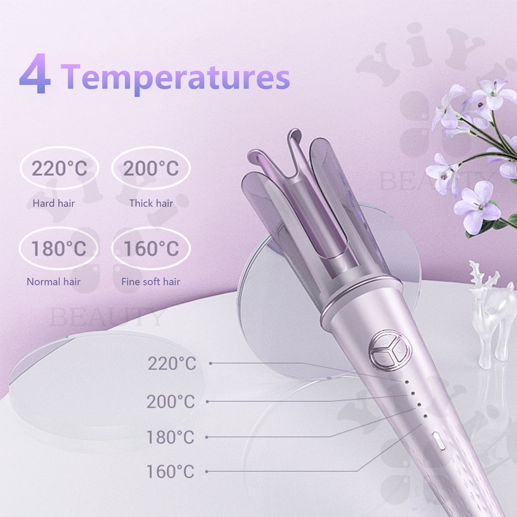 COCO MAMA Catokan Keriting Keramik Otomatis Libra Hair Styler New Desain Elegant/Alat Pengeriting dan Pelurus Rambut 2in1 LED Touch Sagitarius Hair Styler