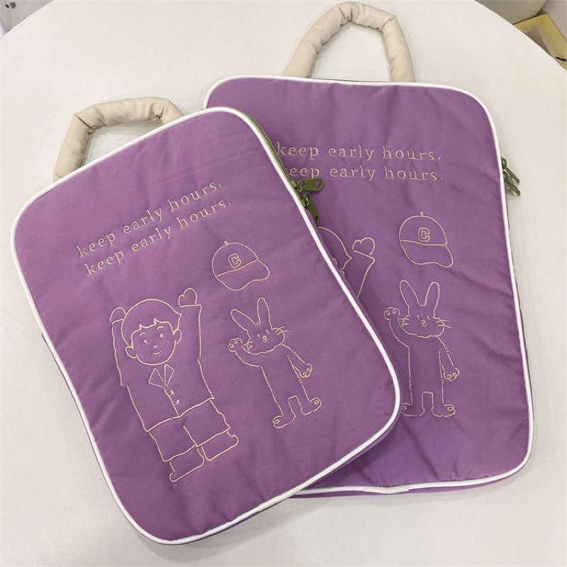 Laptop Sleeve Case 12- 16 Inch Cover Computer Liner Bag for Macbook Tablet Notebook Waterproof Wear Pure Color Computer Bag