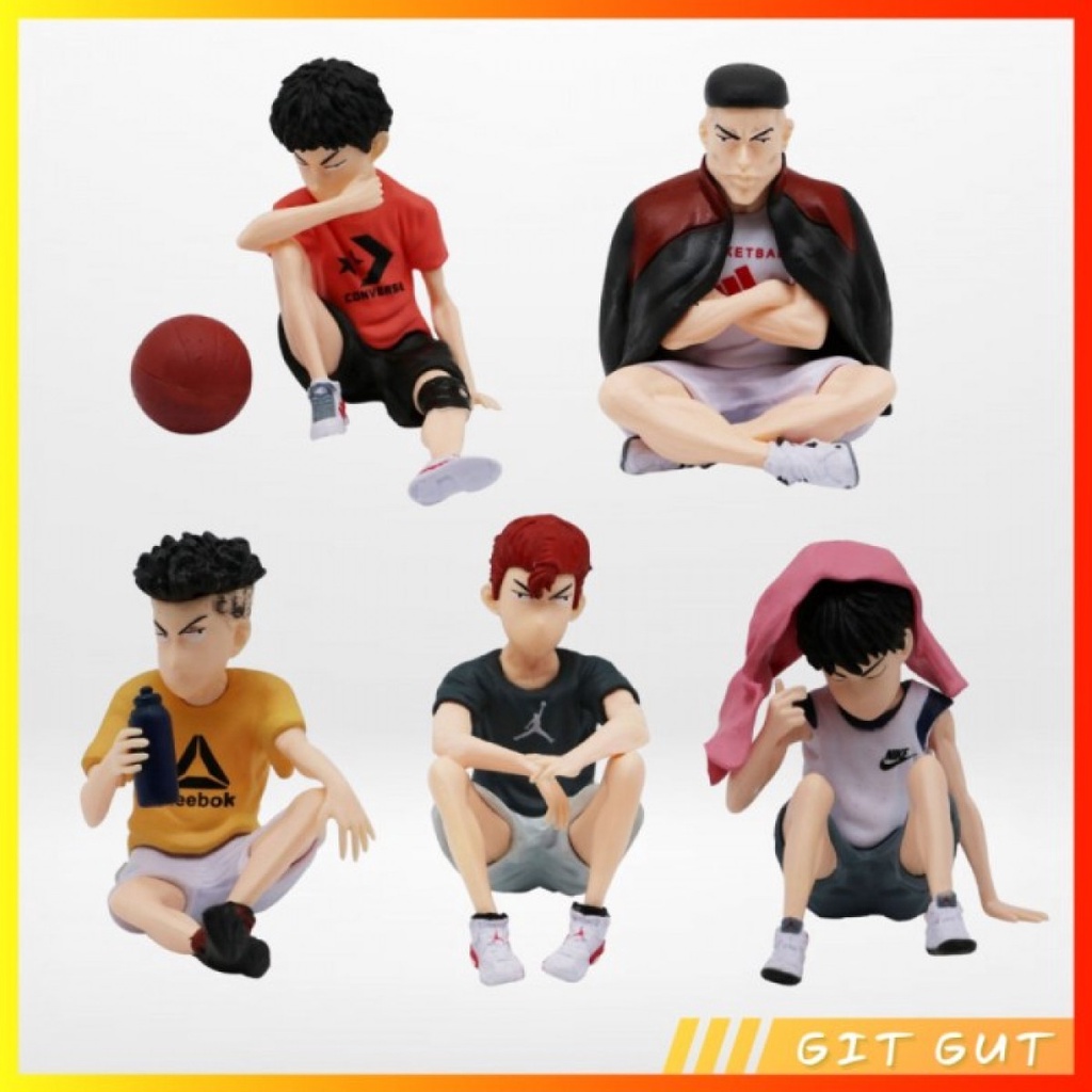 Action Figure 5 Pcs Slam Dunk Sitting Pajangan Mobil Car Decoration