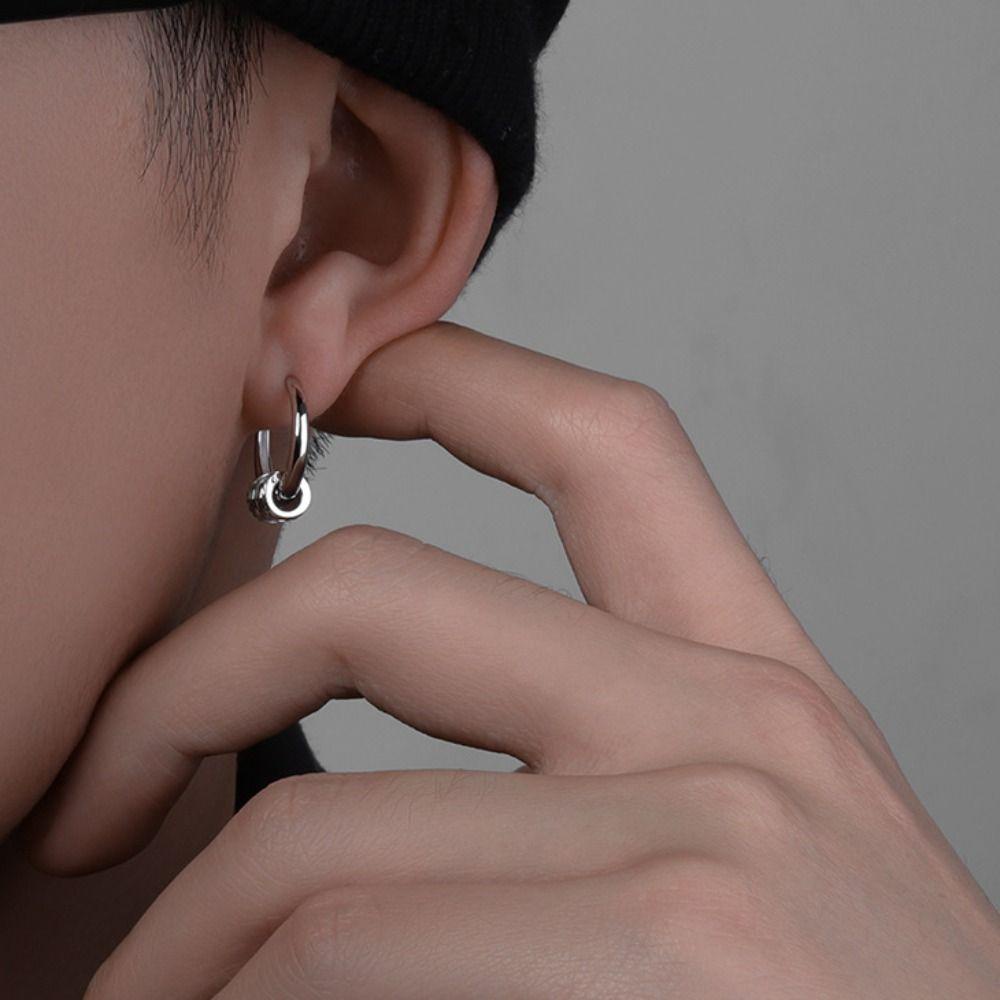 Needway Gesper Telinga Kreatif Sederhana Mini Hiphop Punk Fashion Gaya Korea Anting