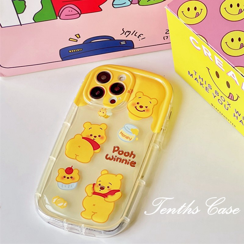 Untuk Realme C53 10 C55 C35 C33 C31 C30 C25Y C21Y C25 C25s C20 C17 C15 C12 C11 7 9i 5 5s 5i 6i Narzo 50A Prime 50iYellow Bear Phone Case Sabun Soft Cover