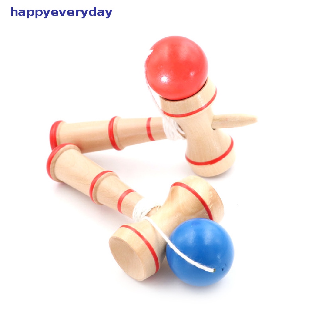 [happy] Kid Kendama Ball Mainan Edukasi Keterampilan Kecakapan Keseimbangan Permainan Kayu Tradisional Jepang [ID]