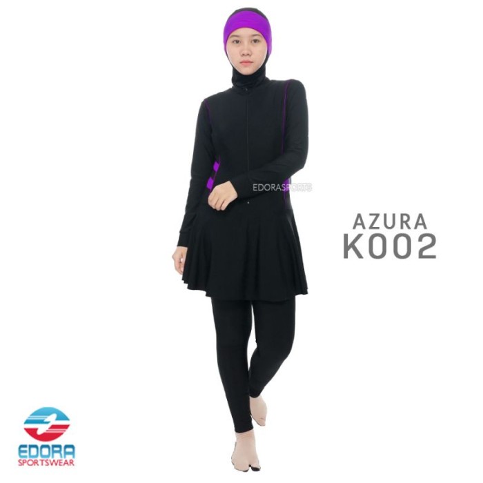 Edora Azura K002 - Baju Renang Muslimah - Baju Diving Wanita - M